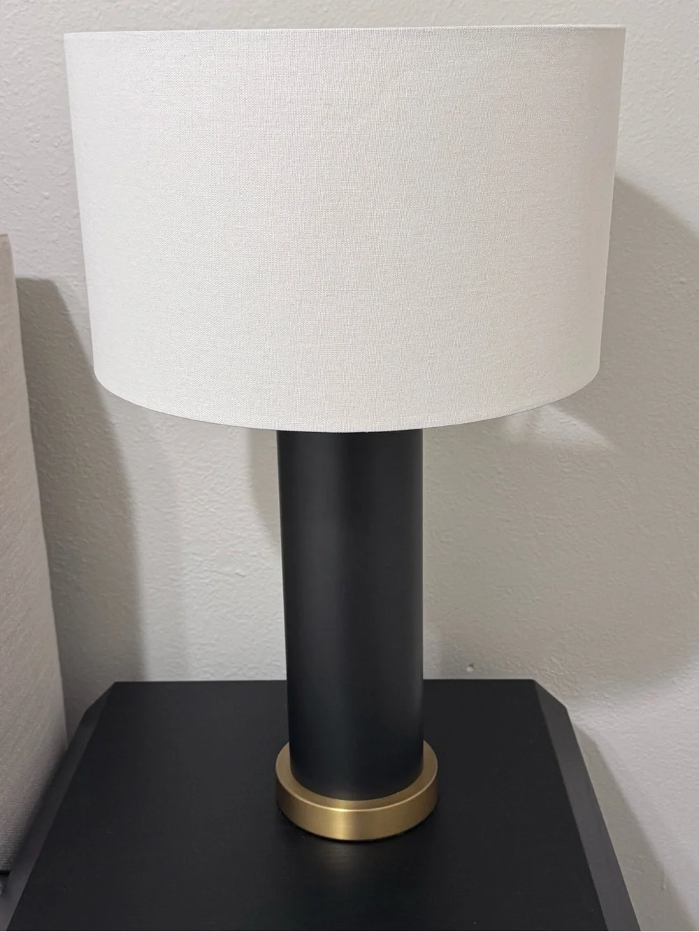 West Elm Pillar Table Lamp Base Dark Bronze Brass 25